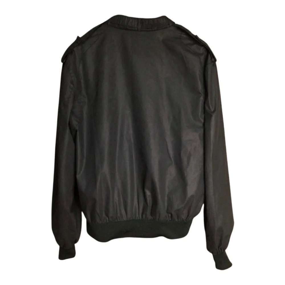 Original 80’s Vintage Members Only Black Cafe Racer Rainbow Europe Craft. Medium - Picture 2 of 14